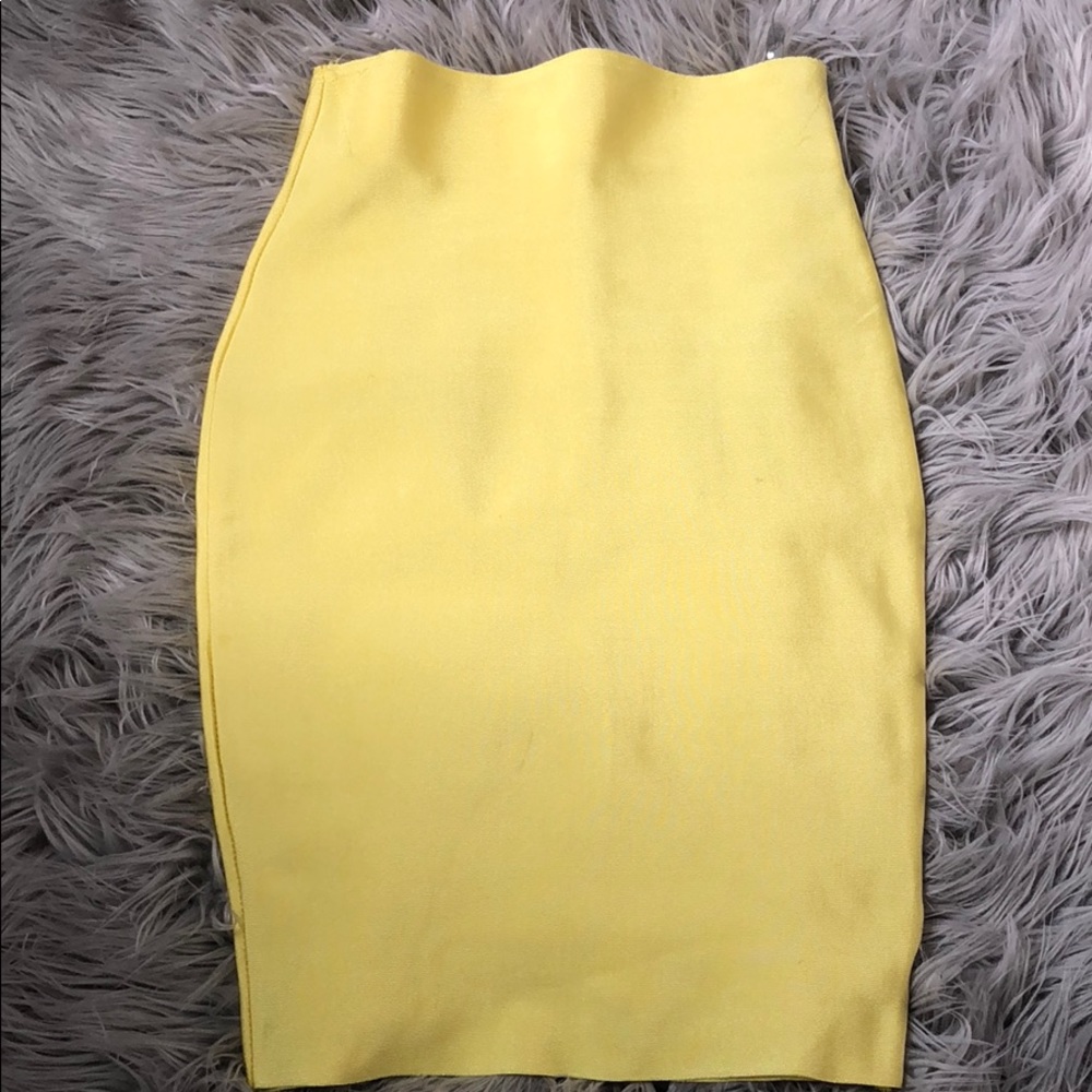 Yellow Bodycon Skirt